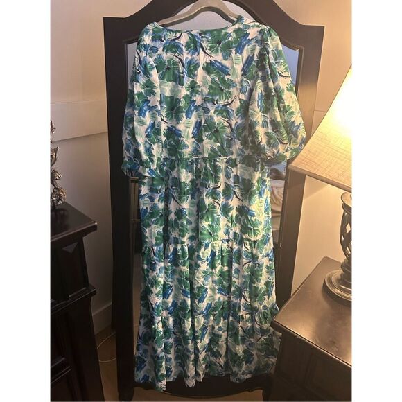 NEW Loose Oversized Floral Sundress Boho Flowy Vacation Maxi Dress L - Picture 2 of 4